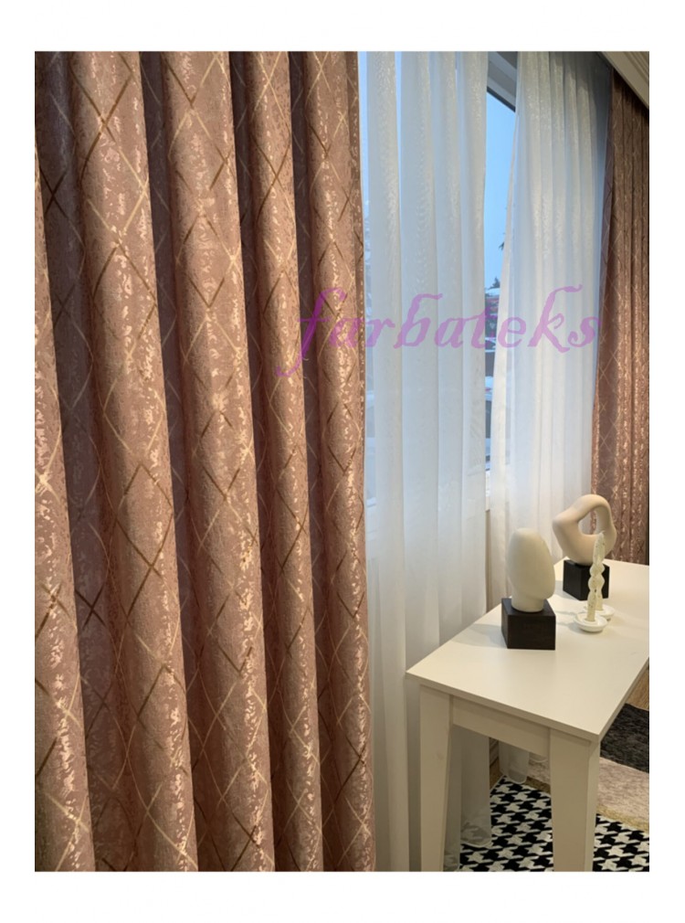Brillant Loren Fon Perde Yan Perde Kanat Perde Pano Gülkurusu Pudra Somon Renk Tasarım Liva Seri Brillant Loren Fon Perde Yan Perde Kanat Perde Pano Gülkurusu Pudra Somon Renk Tasarım Liva Seri